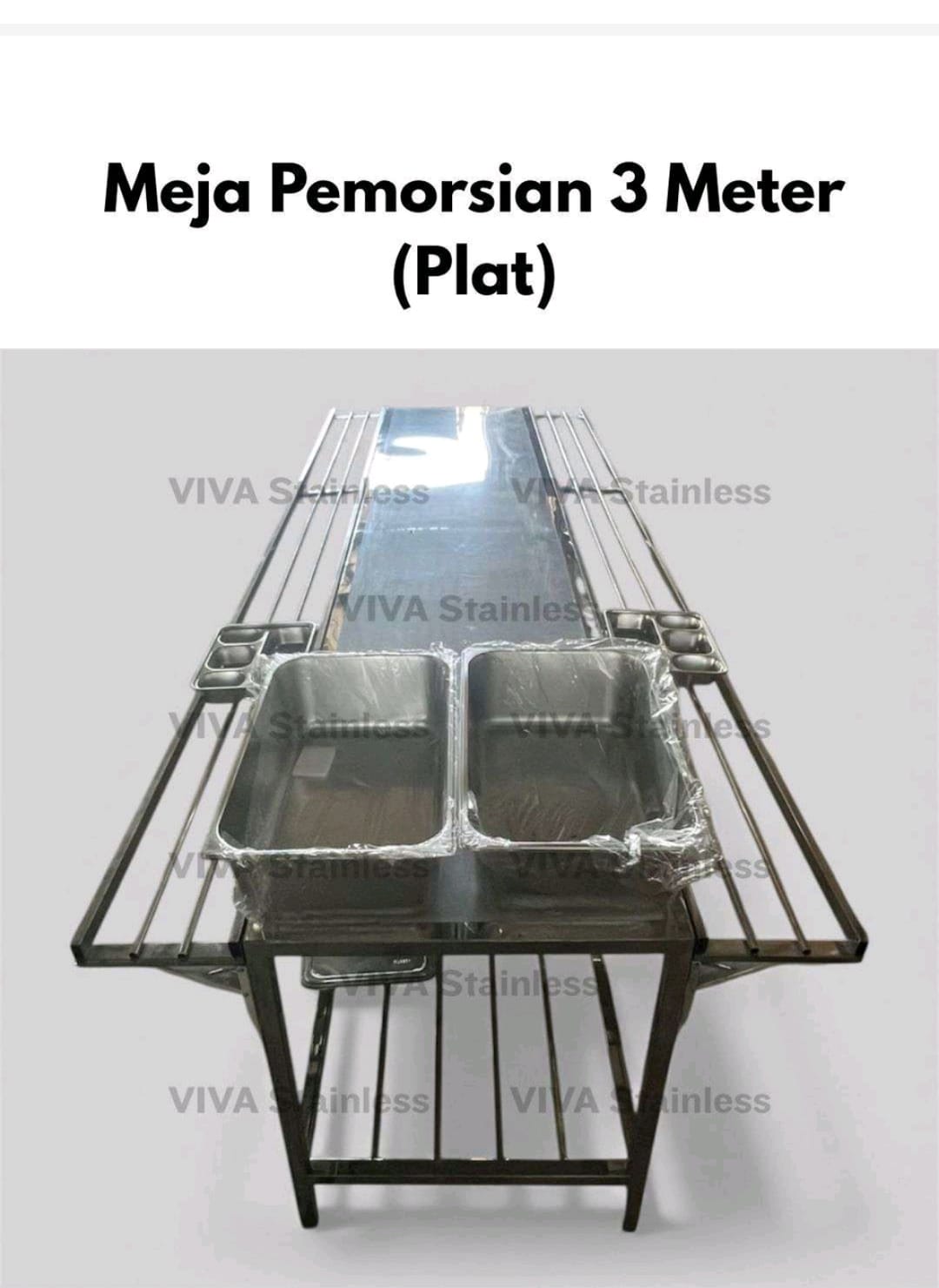 Meja Pemorsian Stainles